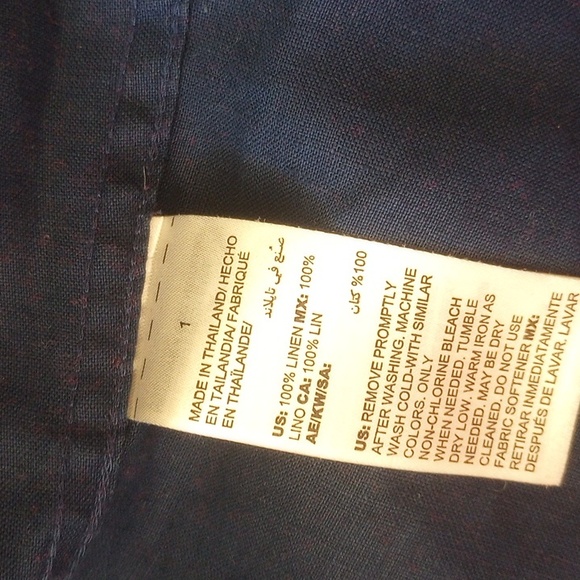 Chicos 100% Linen Women's No Iron Button Down Shirt 3/4 Sleeves 1 Pocket Size M - Picture 5 of 5